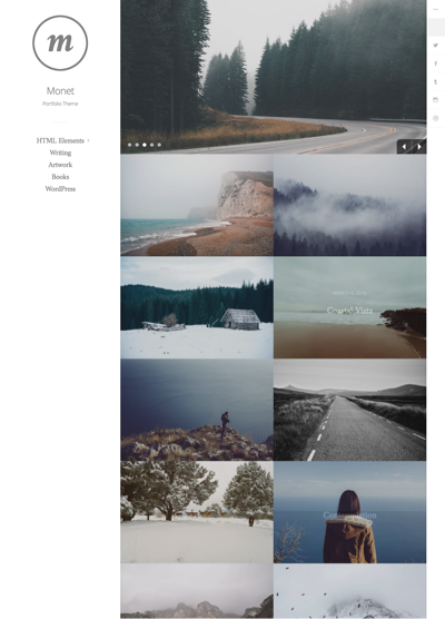 Screenshot of Monet WordPress Theme